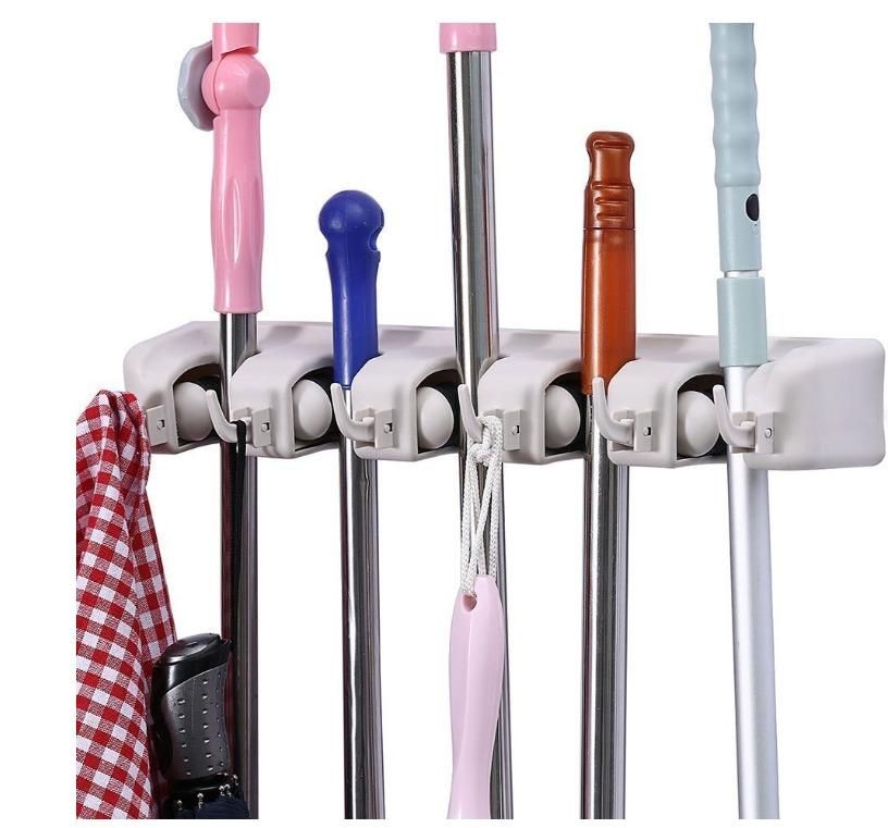 Multipurpose Wall Mounted Organizer Broom Holder